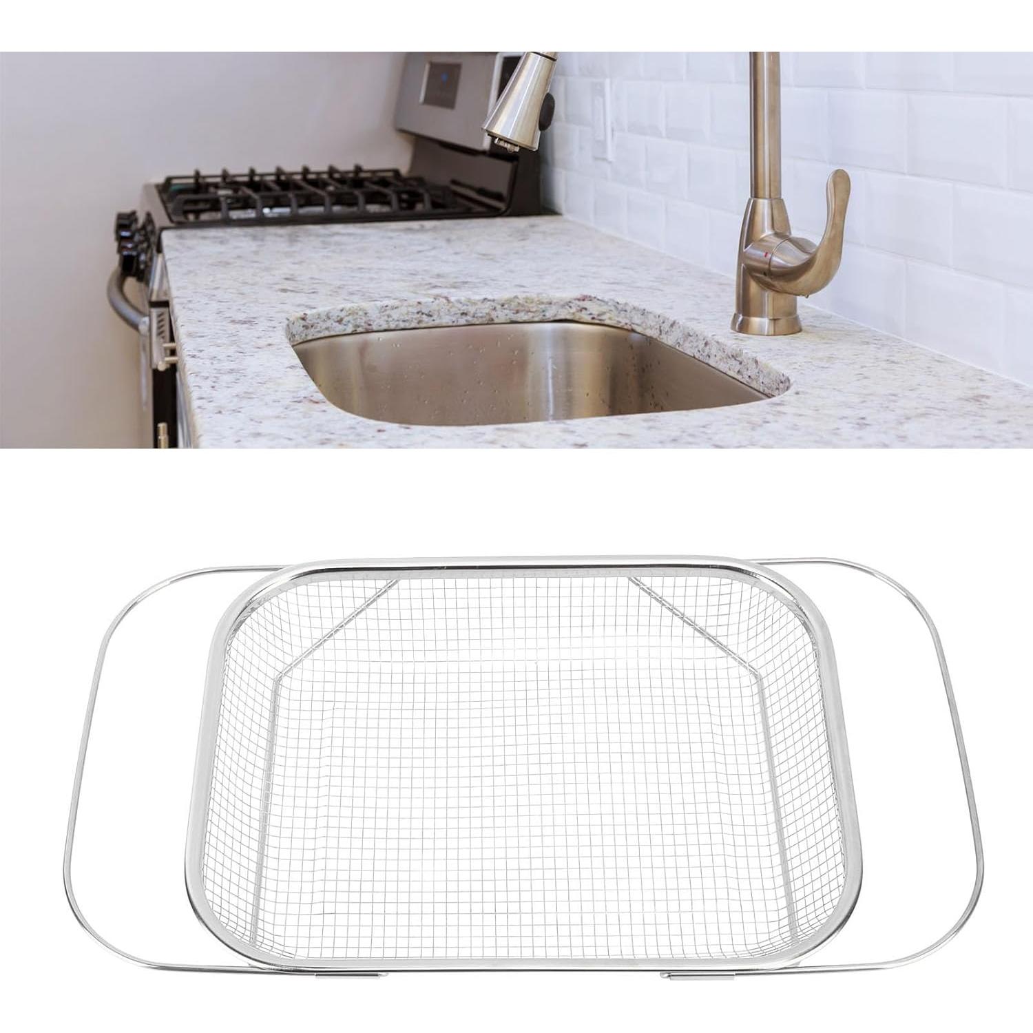 Colador de acero inoxidable Lwuey expandible para fregadero