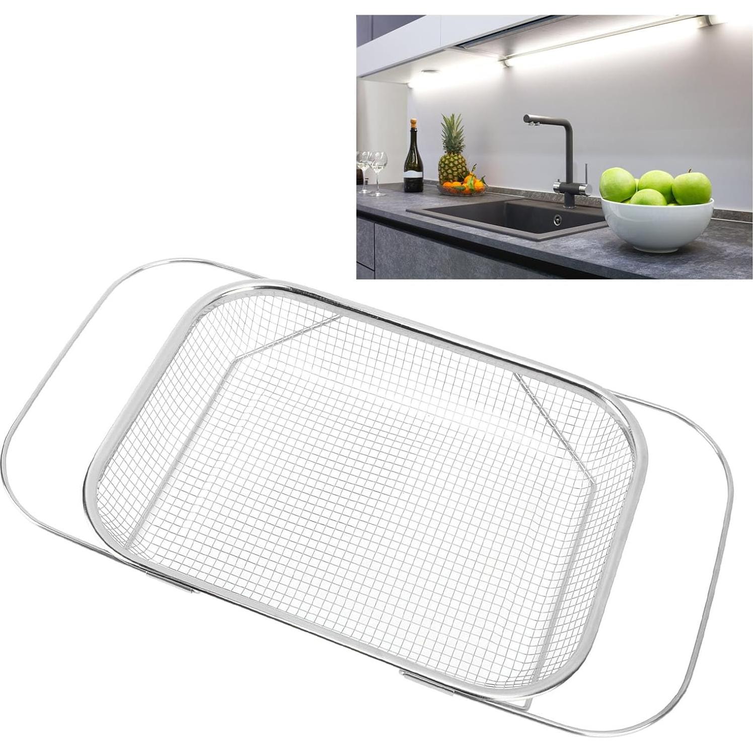 Colador de acero inoxidable Lwuey expandible para fregadero