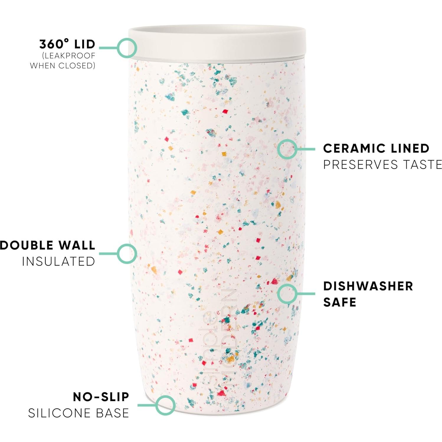 Taza de Café de Viaje Simple Modern 16oz Cerámica Aislada