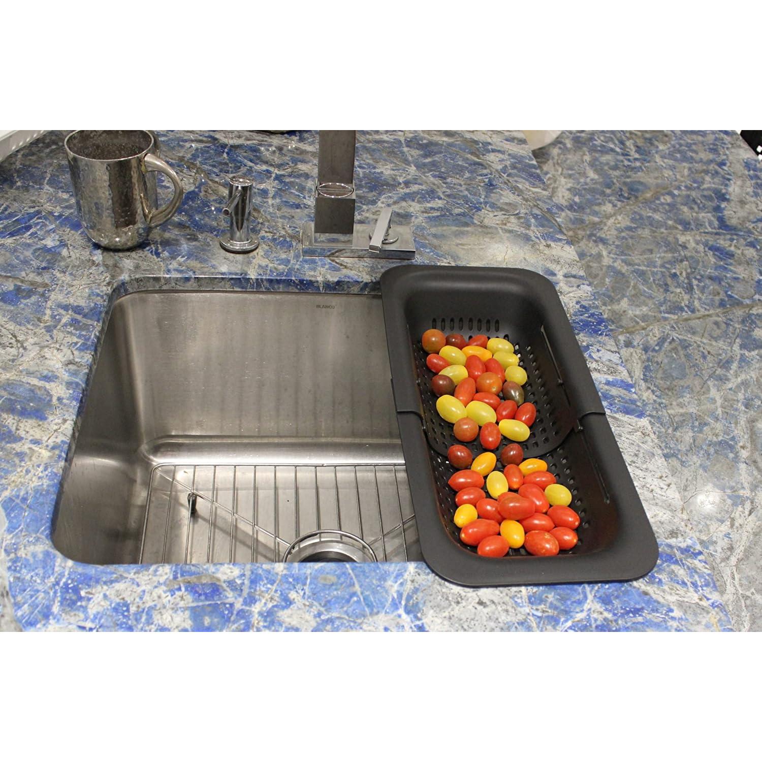 Colador Expandible Dependable 36.2 a 49.5 cm Negro BPA Free