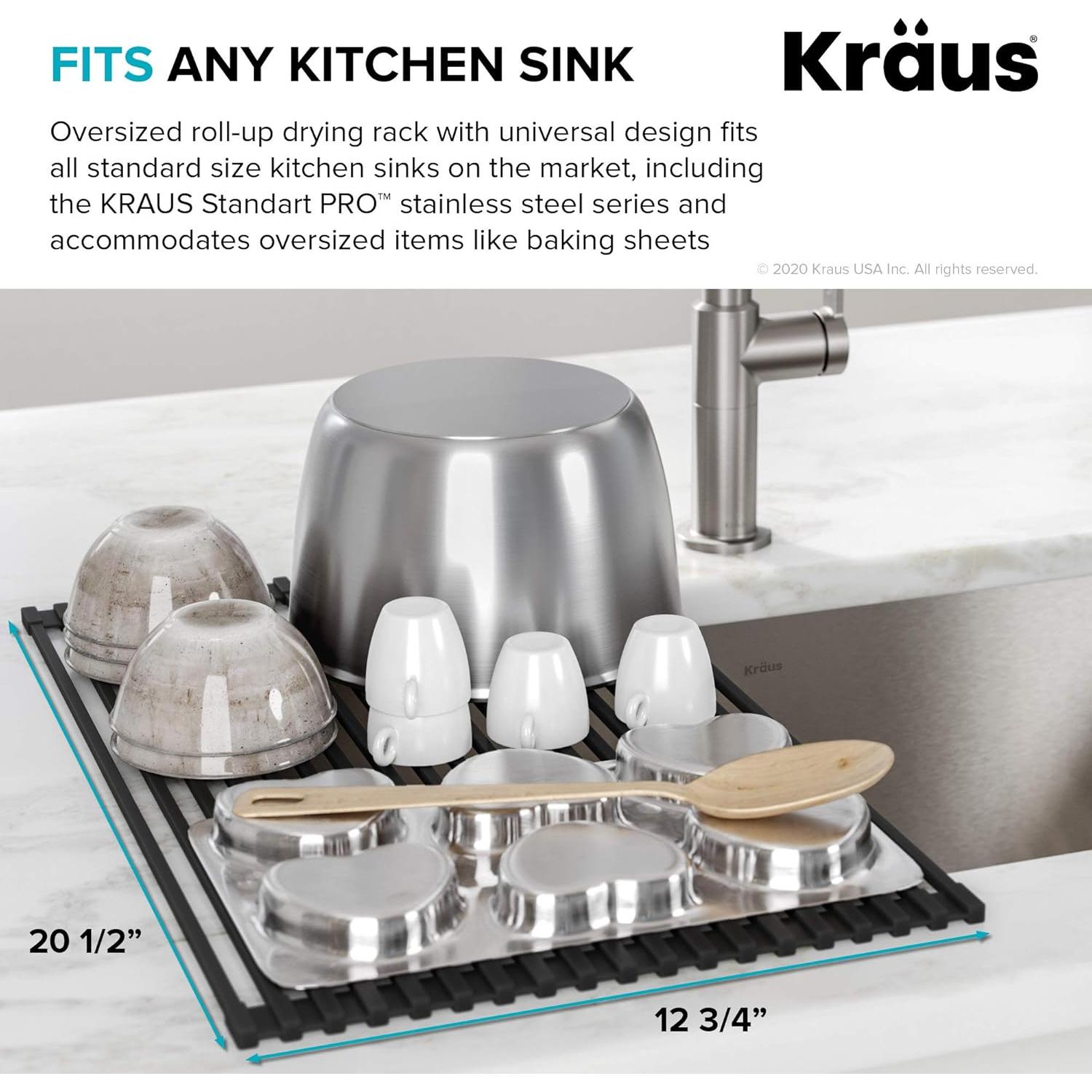 Estante de Secado Roll-Up Kraus KRM-10DG Gris Oscuro 52cm