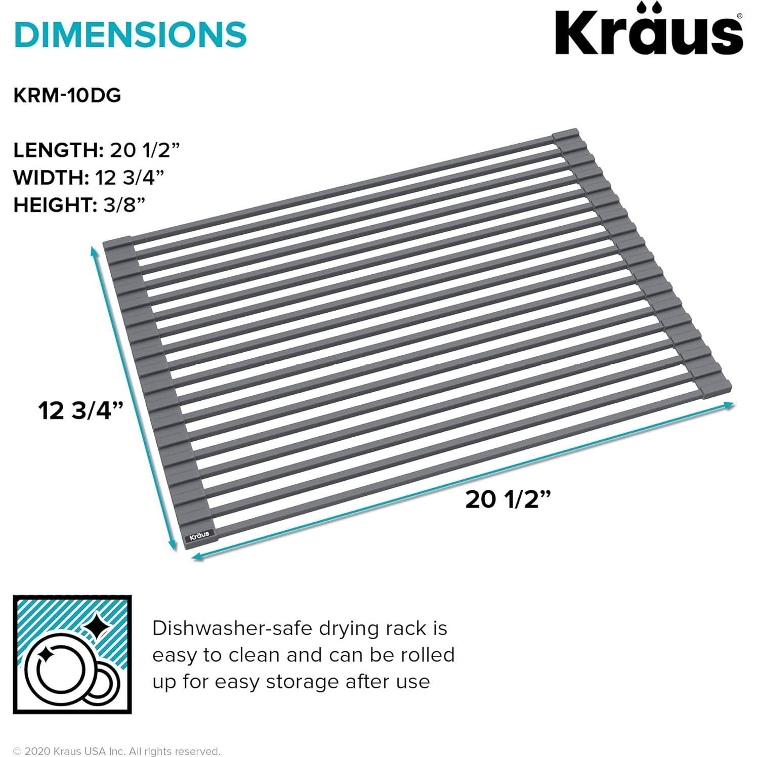 Estante de Secado Roll-Up Kraus KRM-10DG Gris Oscuro 52cm