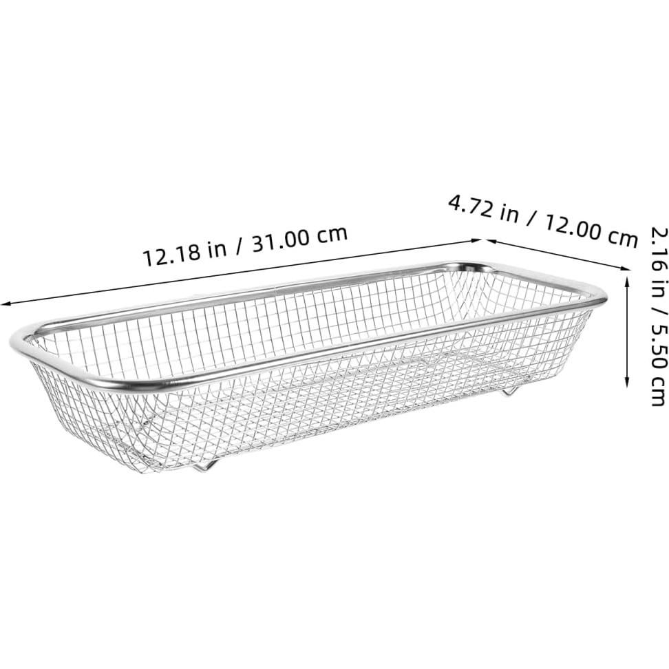 Colador de acero inoxidable Ciieeo 31x12x5.5cm para fregadero