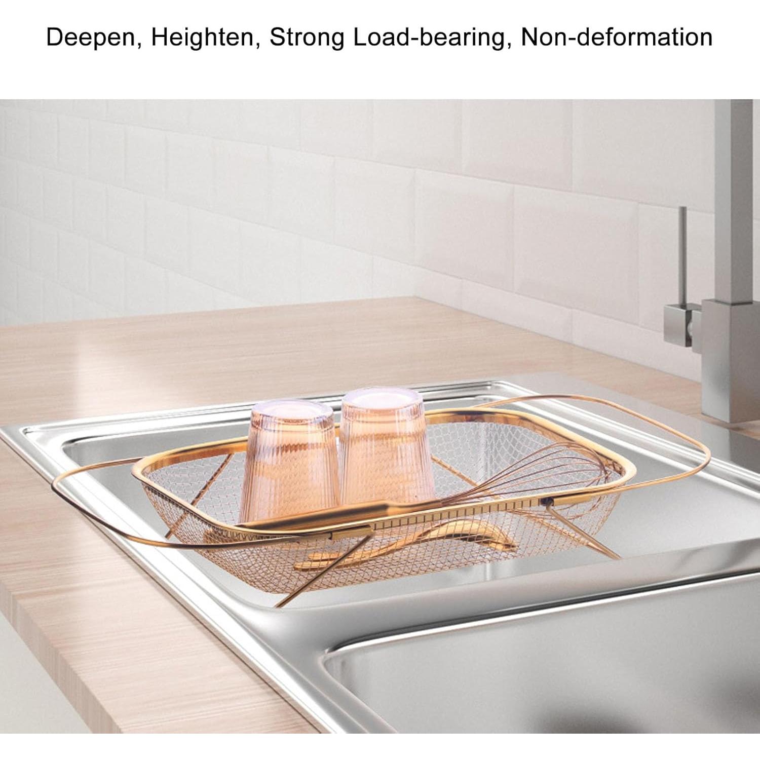 Colador Sobre El Fregadero Estink de Acero Inoxidable 46cm Oro Rosa