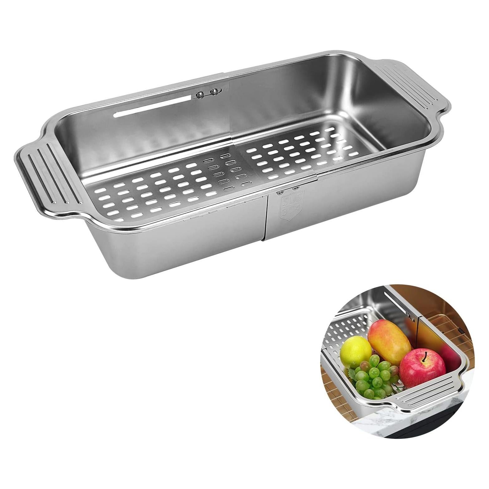 Estante Expandible LUEXBOX para Secar Platos Acero Inoxidable