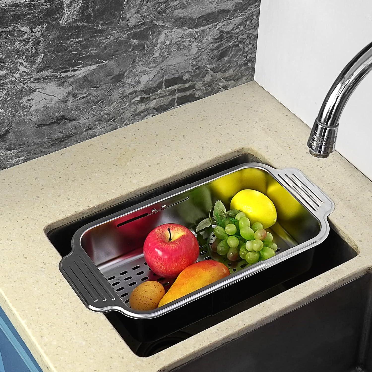 Estante Expandible LUEXBOX para Secar Platos Acero Inoxidable