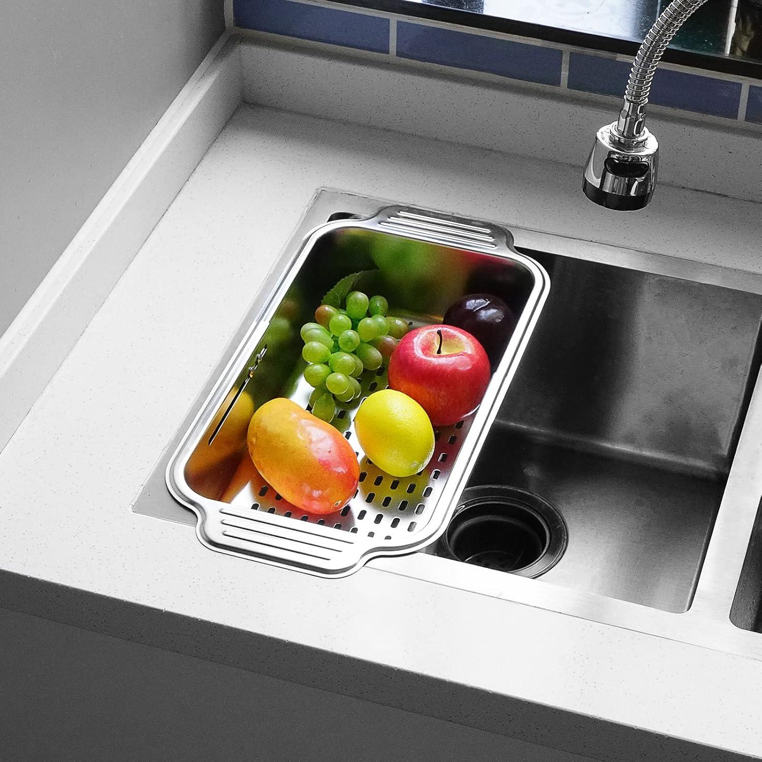 Estante Expandible LUEXBOX para Secar Platos Acero Inoxidable