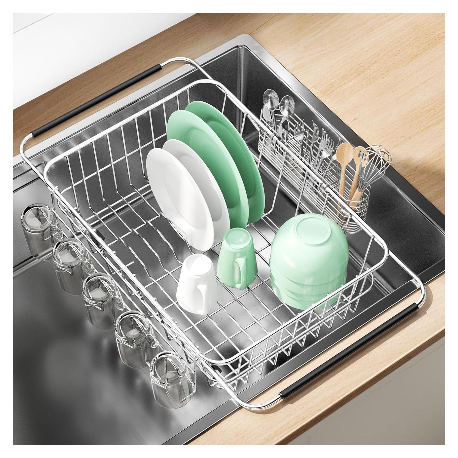 Escurridor de Platos Extensible Fanbsy Acero Inoxidable 38x28 cm