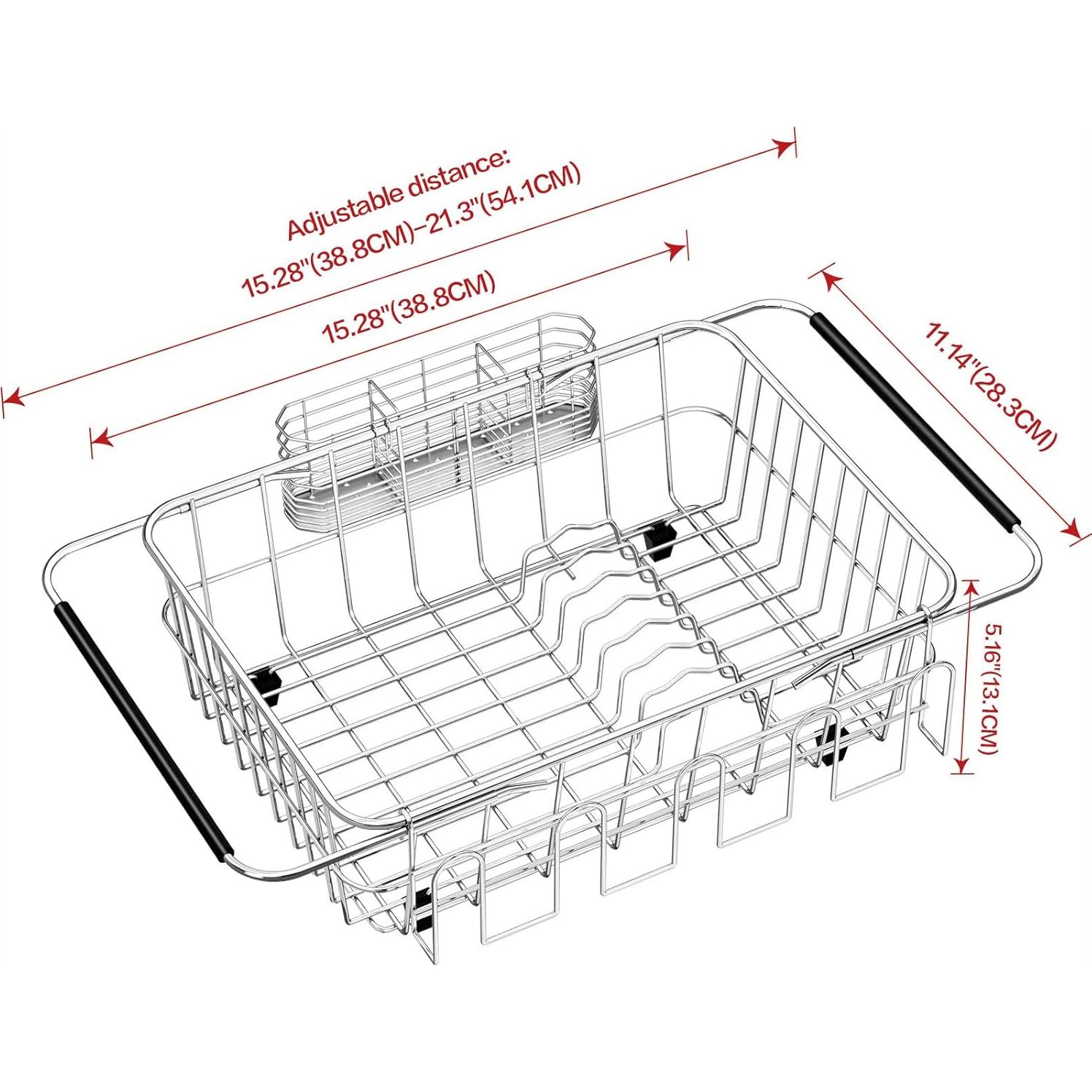 Escurridor de Platos Extensible Fanbsy Acero Inoxidable 38x28 cm