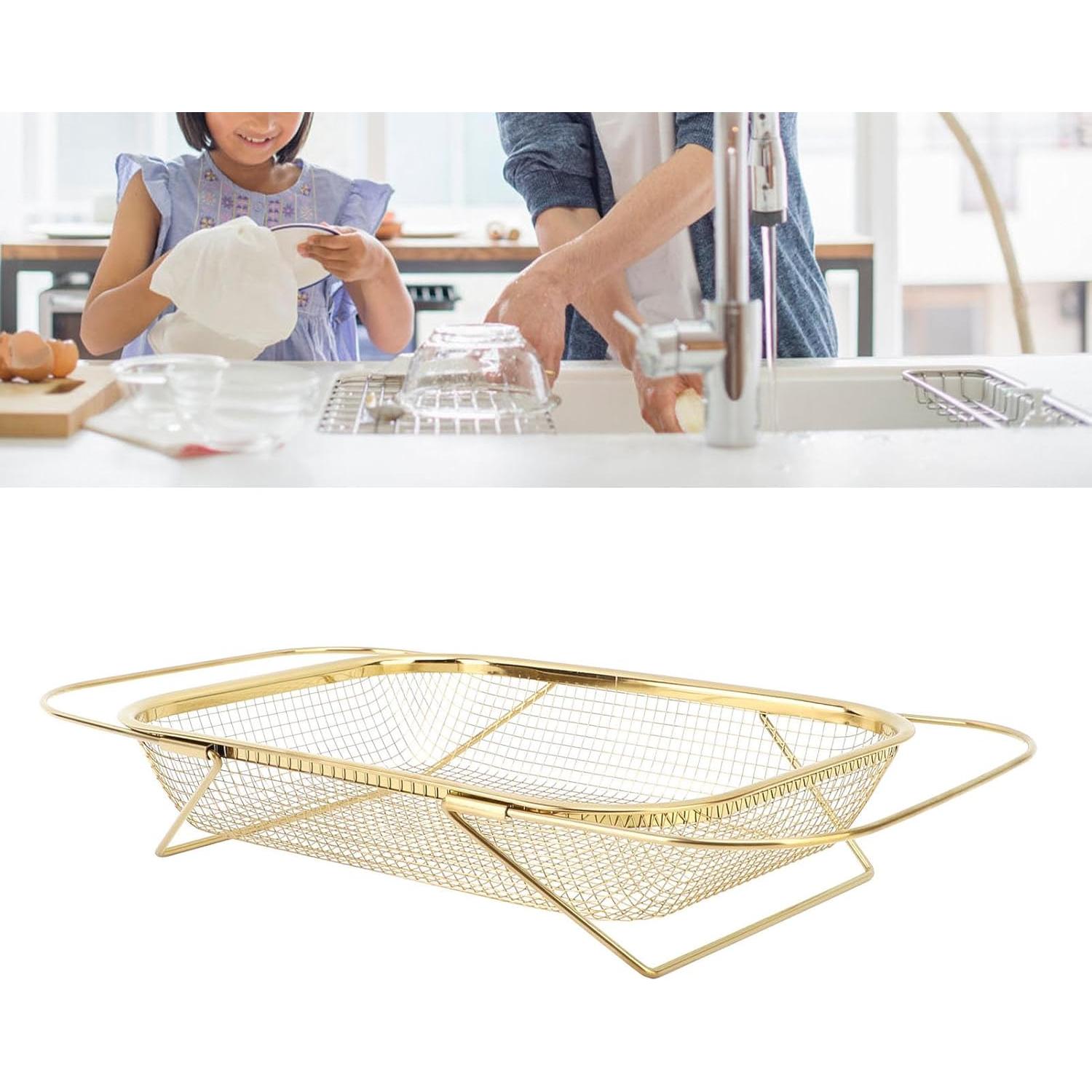 Colador Sobre El Fregadero Mumusuki de Acero Inoxidable 46cm