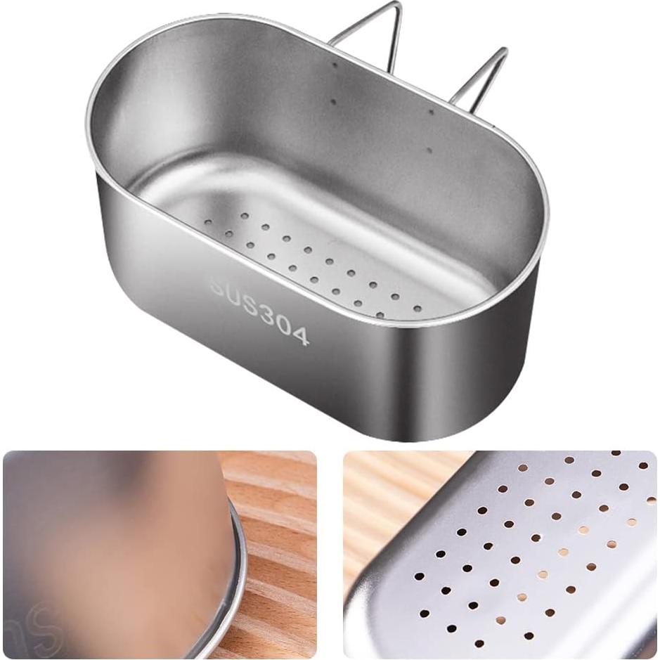 Colador de Drenaje Colgante SYCOOVEN de Acero Inoxidable 19x11cm