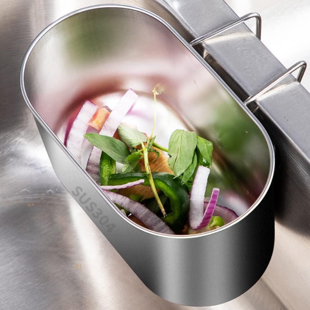 Colador de Drenaje Colgante SYCOOVEN de Acero Inoxidable 19x11cm