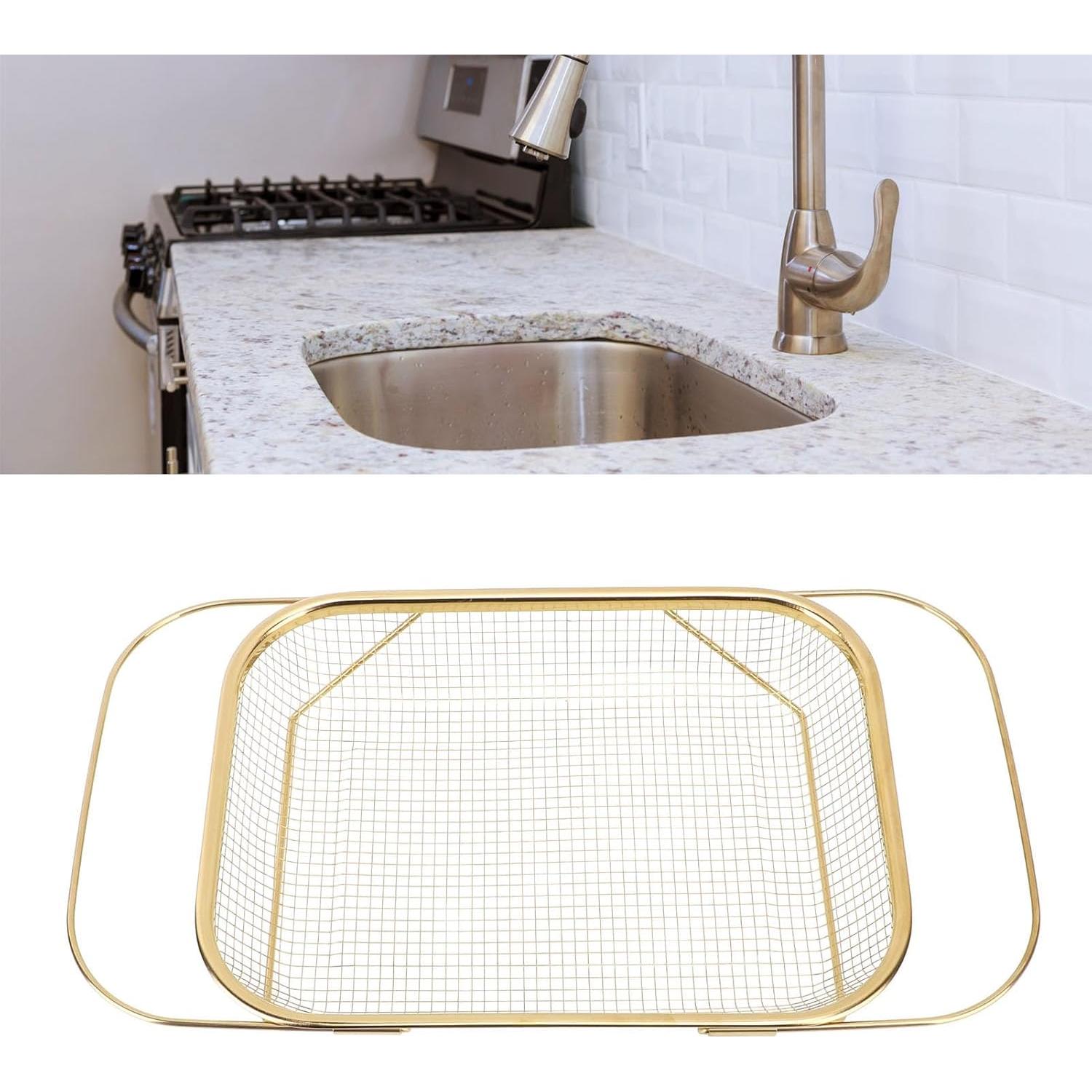 Colador de Fregadero Dpofirs Acero Inoxidable Expandible 46cm