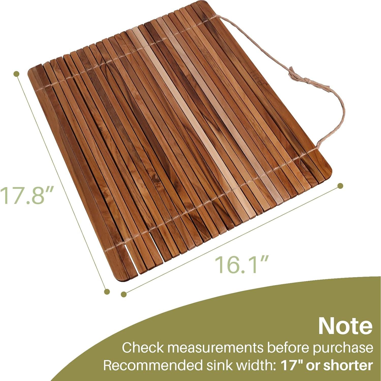 Estante para Secar Platos HTB de Madera de Teak 45.2x41 cm