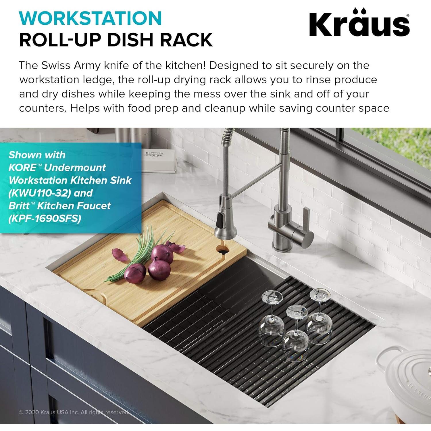 Estante para Secar Platos KRAUS KRM-11YL Amarillo 42.86x30.48 cm