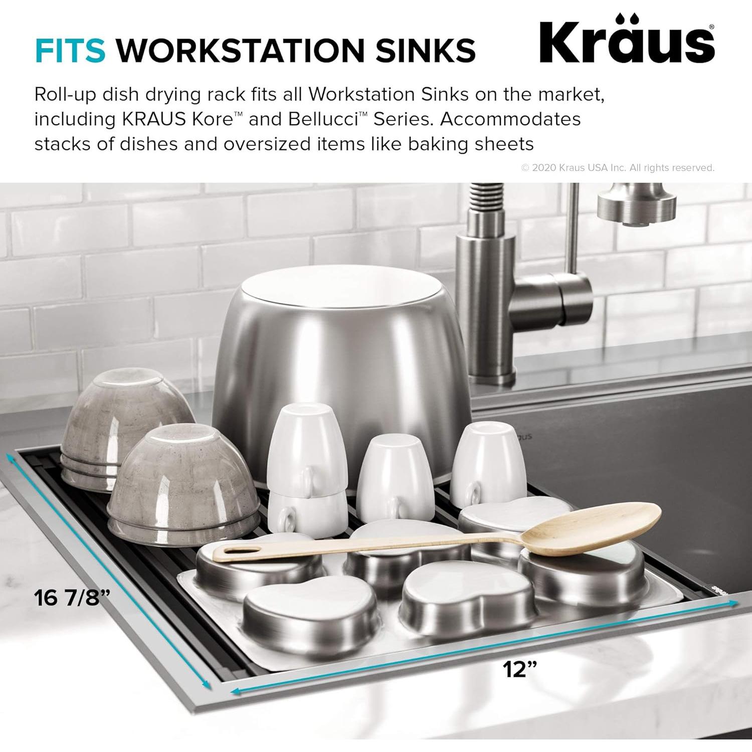 Estante para Secar Platos KRAUS KRM-11YL Amarillo 42.86x30.48 cm