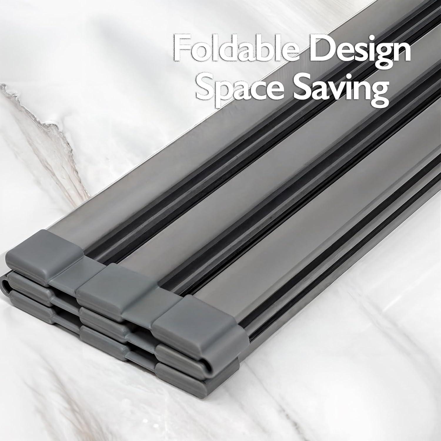 Estante de Secado Plegable Mistifi 45.7 cm Acero Inoxidable