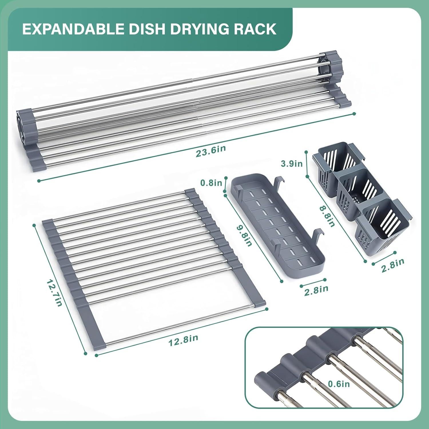 Escurridor de Platos Plegable Hobychild 57.9 x 43.9 cm Acero Inoxidable