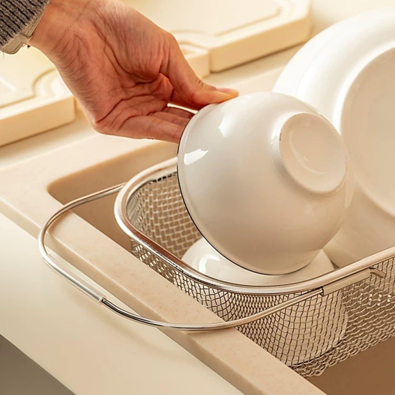 Colador Rectangular de Acero Inoxidable WHBDGP 32.9x18.5cm