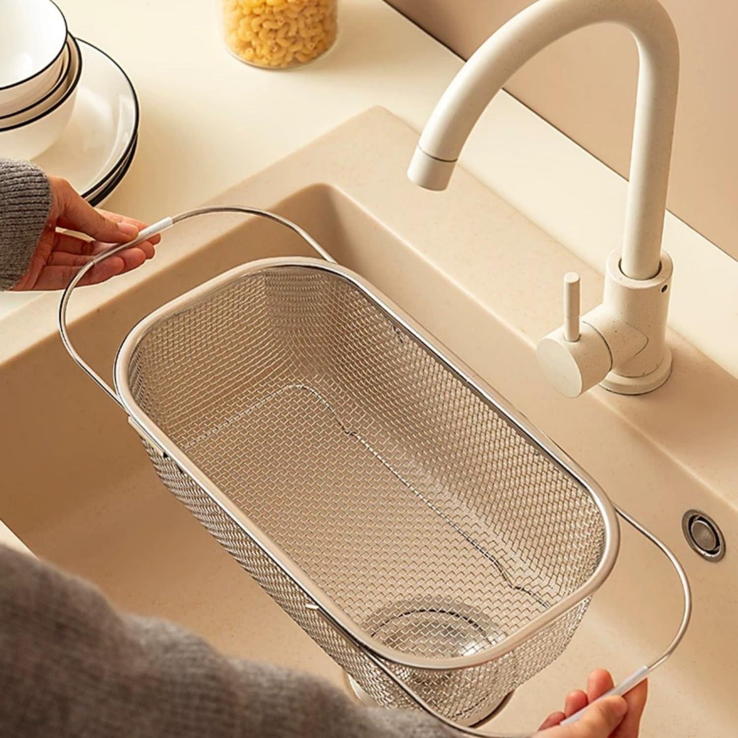 Colador Rectangular de Acero Inoxidable WHBDGP 32.9x18.5cm