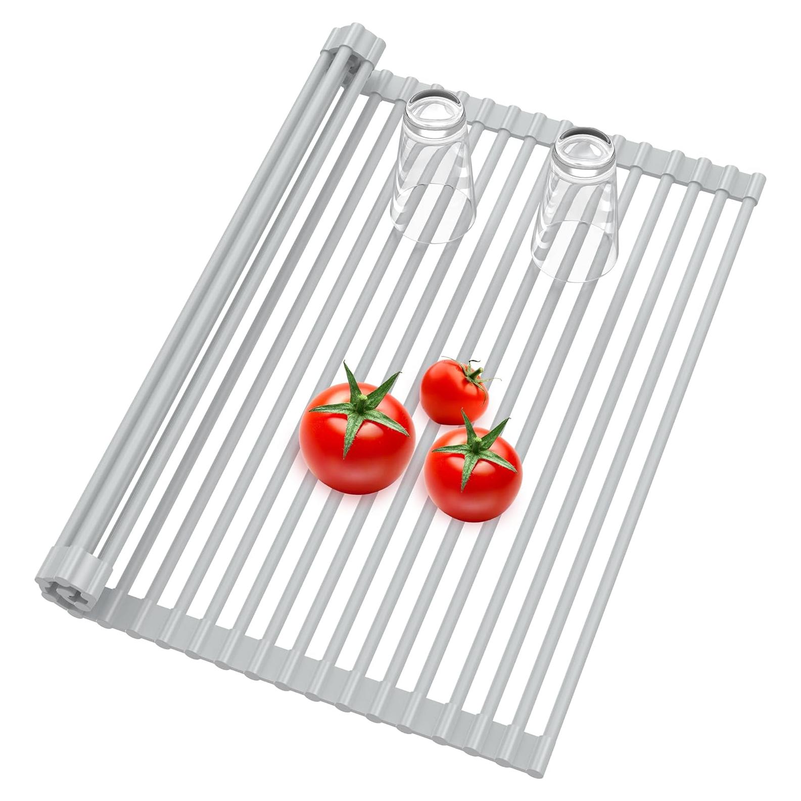 Escurridor de Platos Plegable BBXTYLY de Acero Inoxidable 43.9x43.9cm