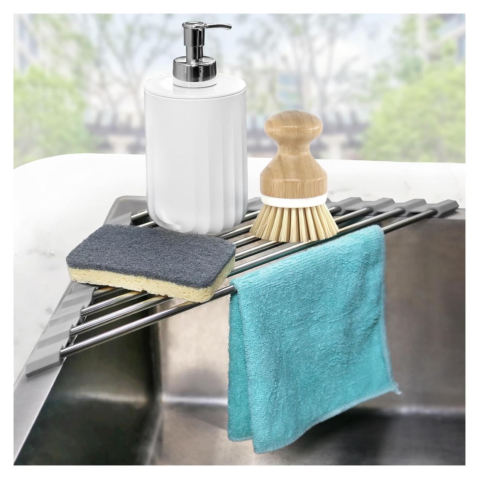 Estante de Secado Triangular Seropy de Acero Inoxidable 40.6x23.4cm