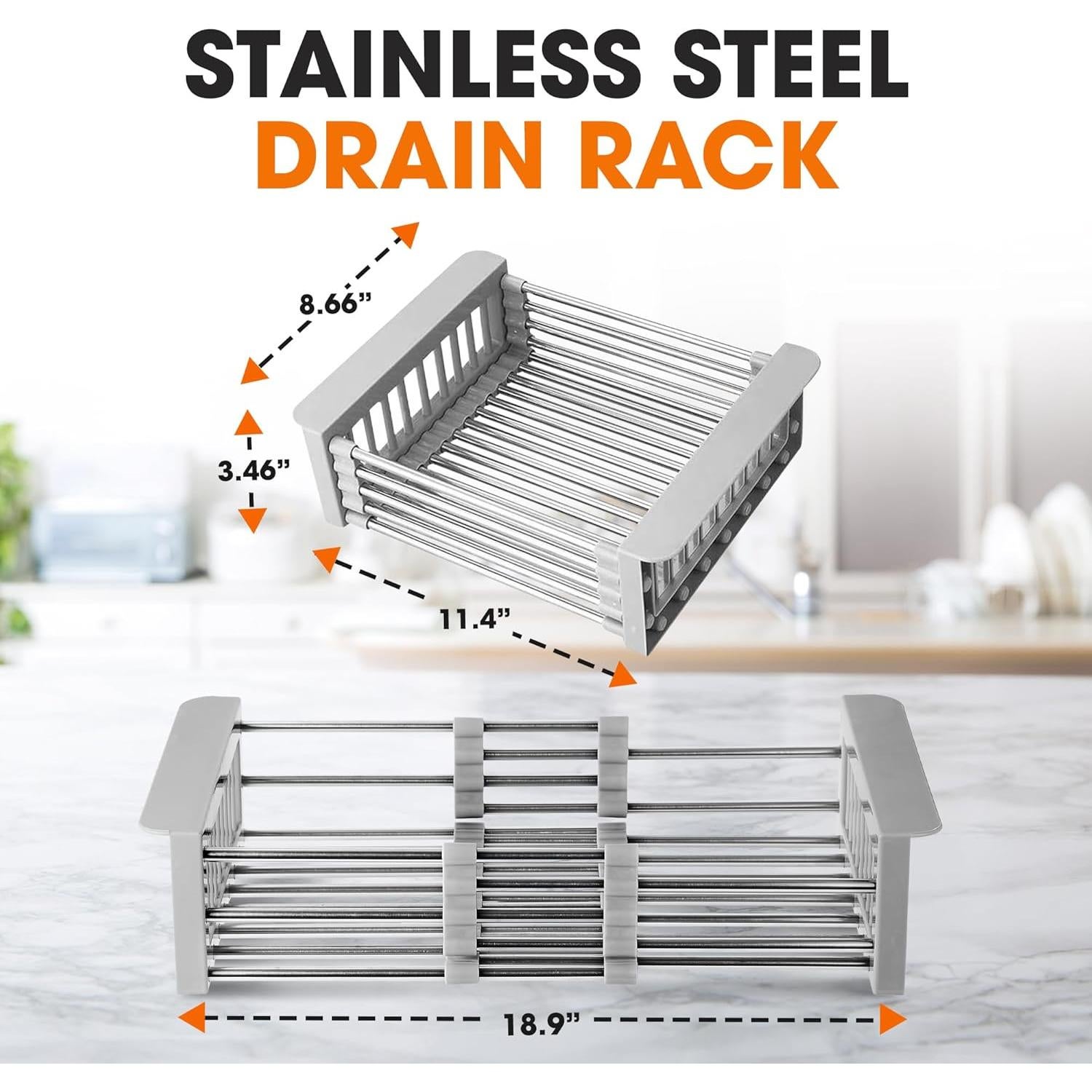 Estante de Secado Expandible Colección Cheer para Fregadero 29.97-43.18 cm