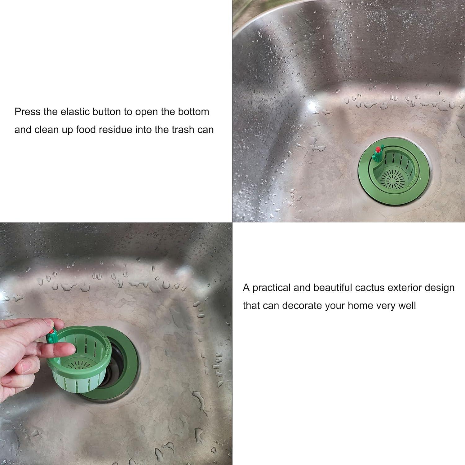 Filtros de Drenaje Nocwpsi 2 Pcs Cactus Verde Universal