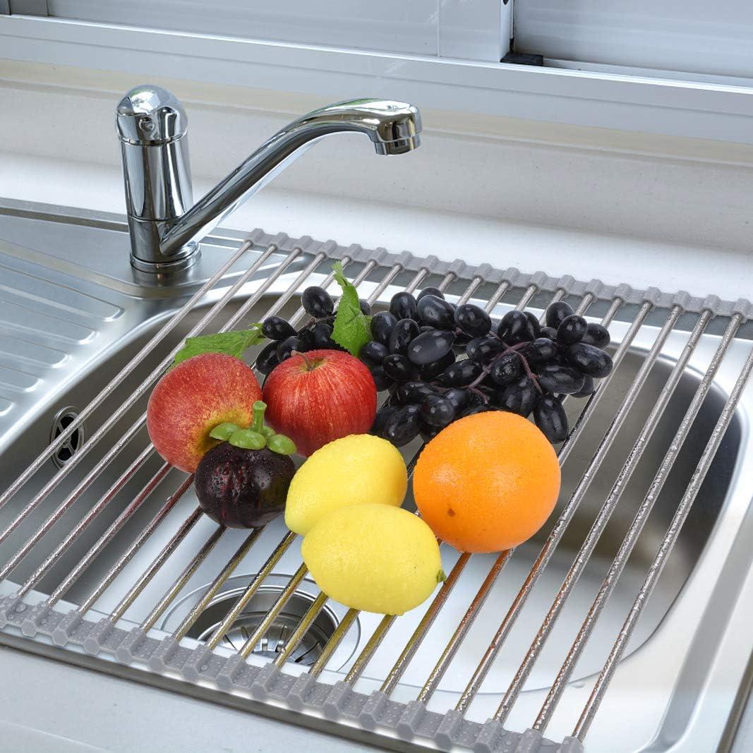 Escurridor de Platos Plegable Hhyn Acero Inoxidable 45x39.6cm