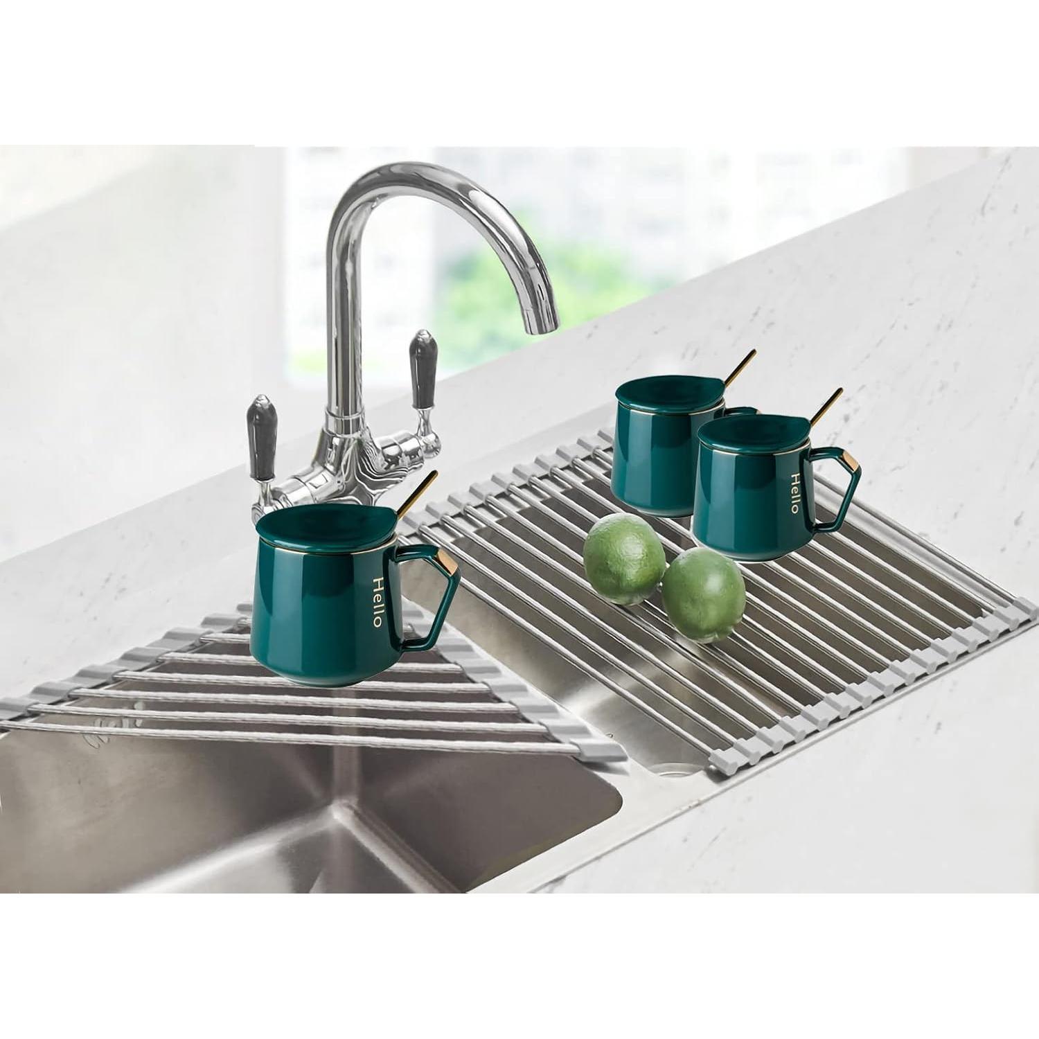 Escurridor de Platos Plegable Triangular ALIMART Acero Inoxidable