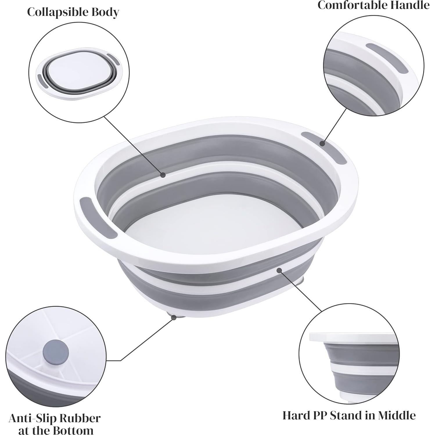 Fregadero Plegable Craftend 7.5L Gris - Cubeta Portátil