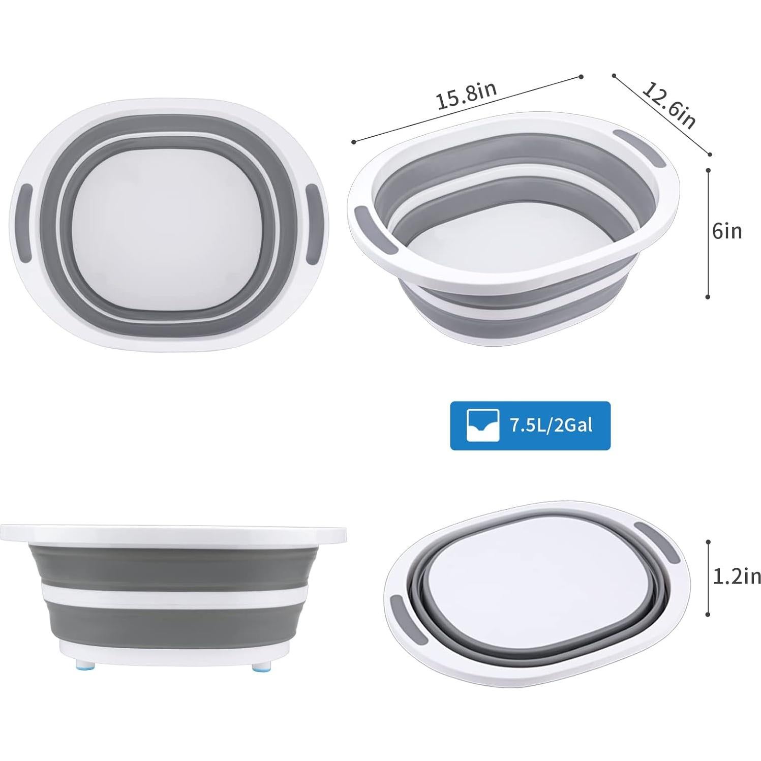 Fregadero Plegable Craftend 7.5L Gris - Cubeta Portátil