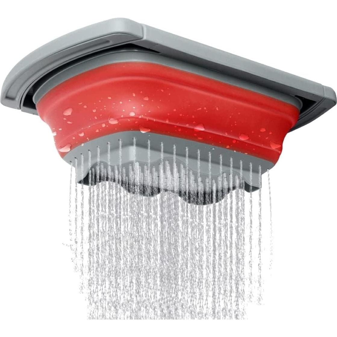 Colador Plegable Polerce Rojo 6 Cuartos Apto Lavavajillas