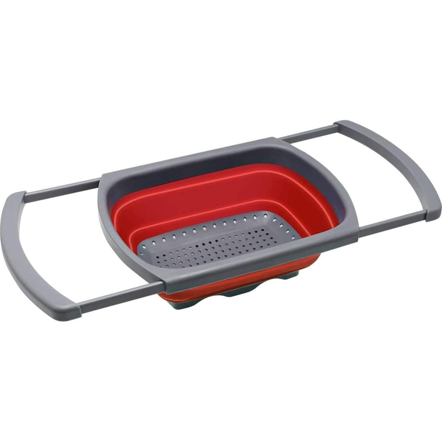 Colador Plegable Polerce Rojo 6 Cuartos Apto Lavavajillas