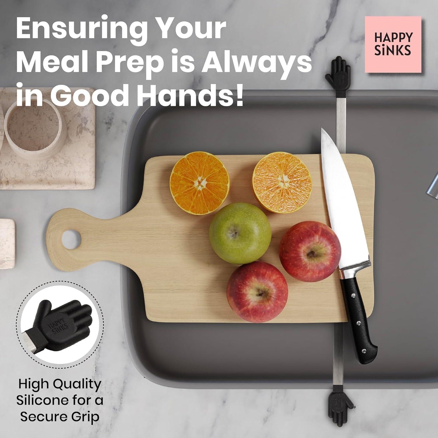 Soporte Expandible para Paños de Cocina Happy Sinks - Acero