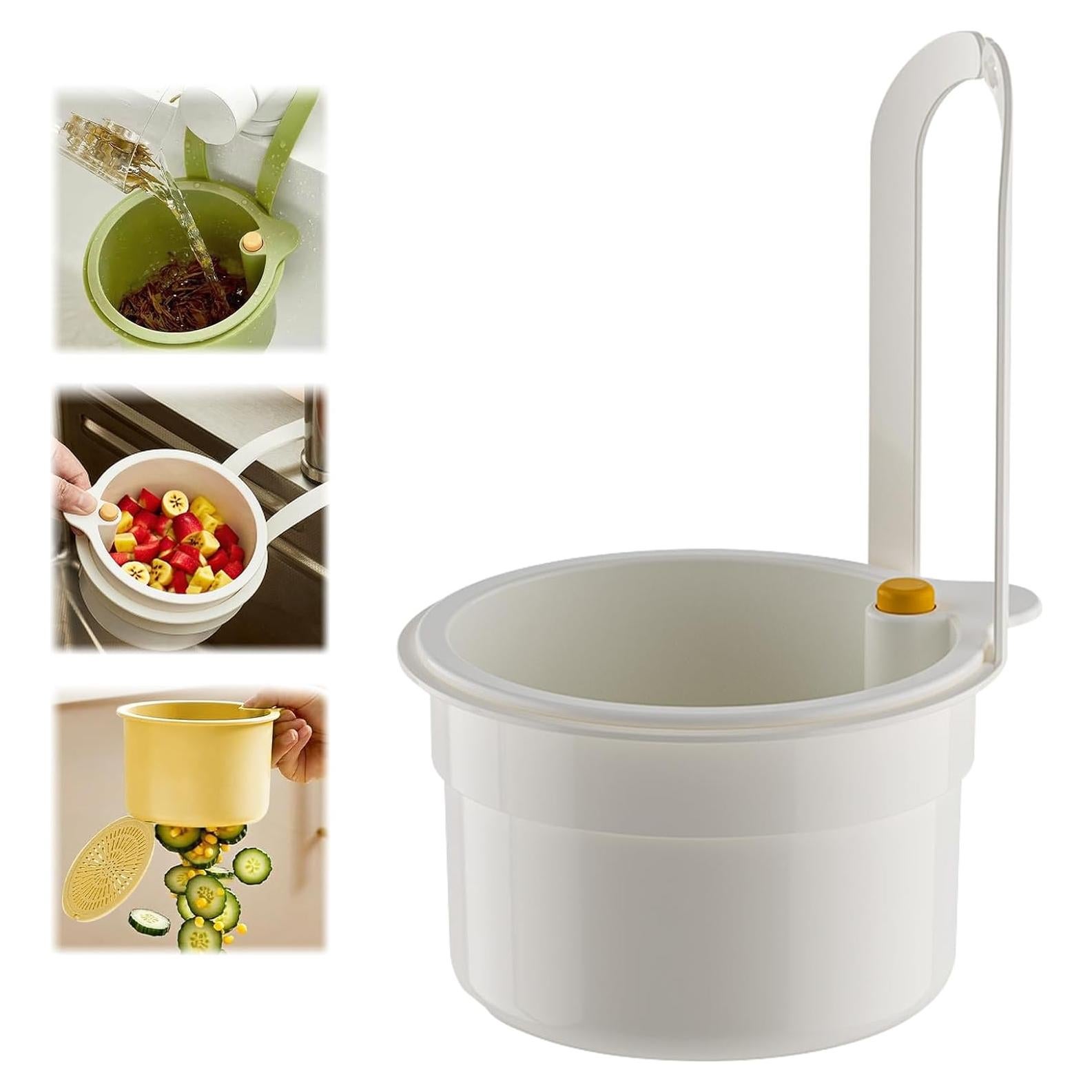 Canasta de desagüe blanca CLORISLAND KSM054 para fregadero