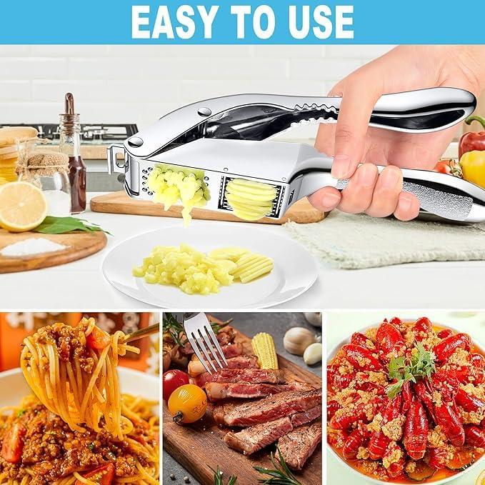 Prensa y Cortador de Ajo 2 en 1 ANCQMI - Apto Lavavajillas