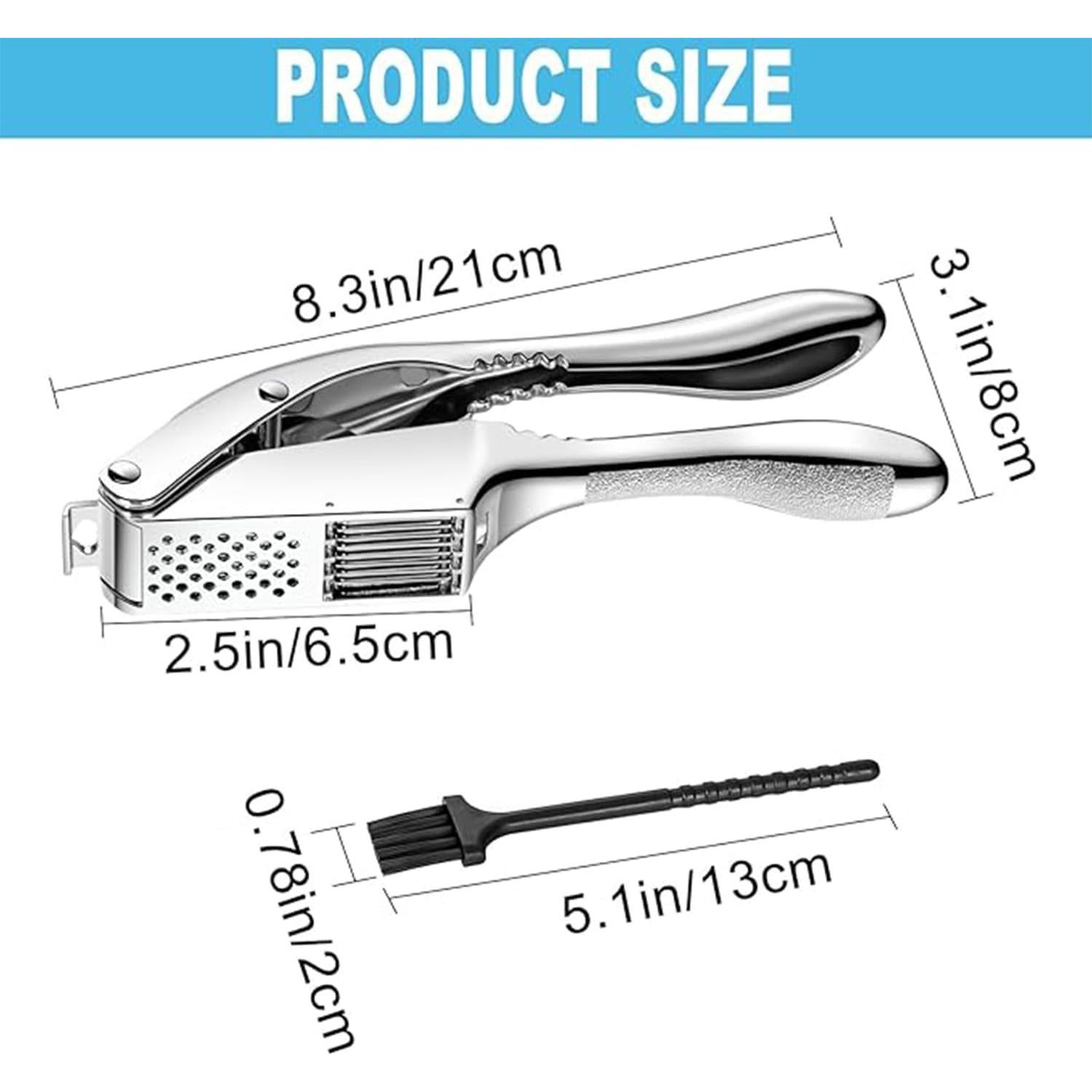 Prensa y Cortador de Ajo 2 en 1 ANCQMI - Apto Lavavajillas