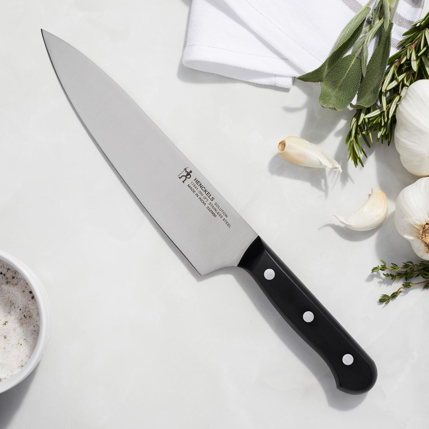 Cuchillo de Chef Henckels 20.32 cm Acero Inoxidable Negro