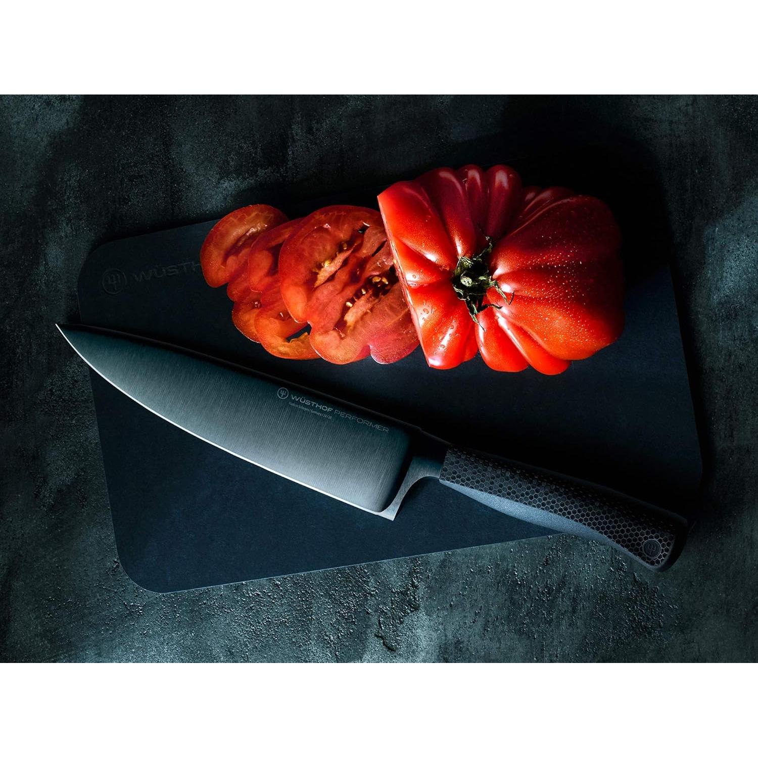 Cuchillo de Chef Wüsthof Performer 20 cm, Acero Inoxidable Negro