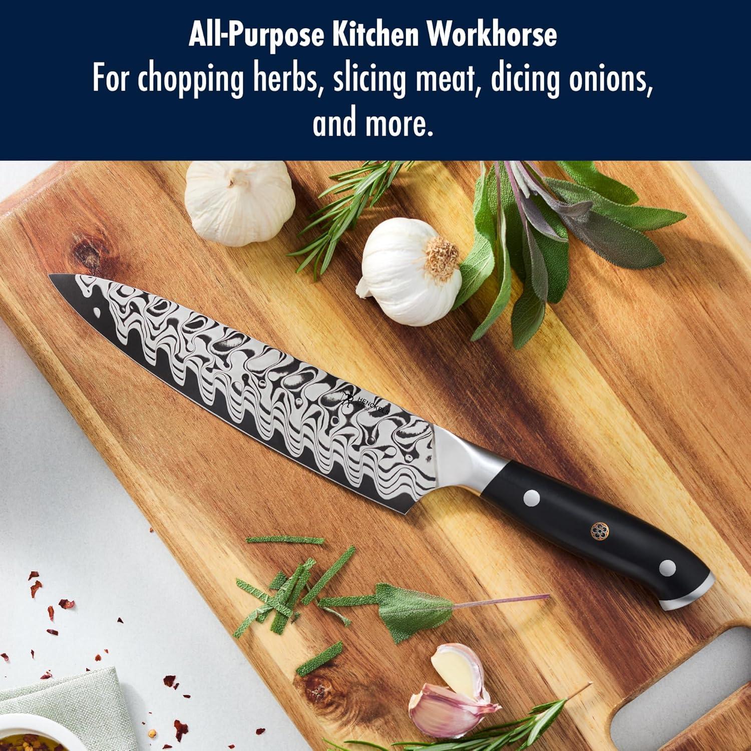 Cuchillo de Chef Henckels Compass Damasco 20.32 cm Forjado