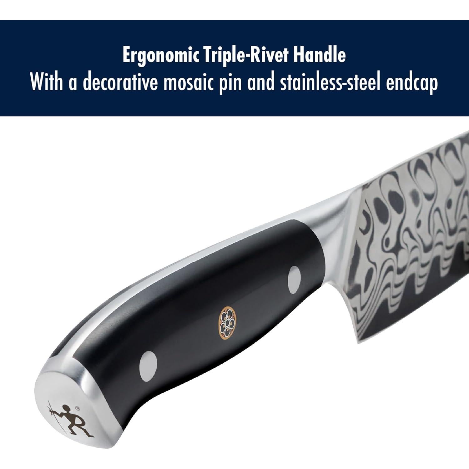 Cuchillo de Chef Henckels Compass Damasco 20.32 cm Forjado