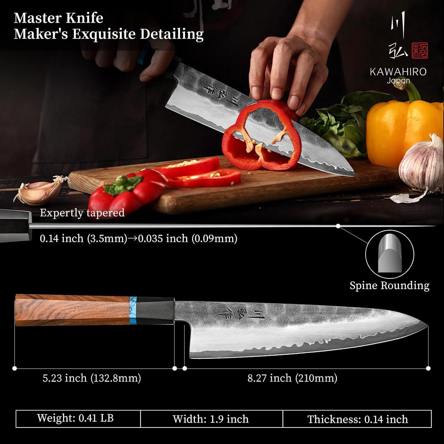 Cuchillo de Chef Japonés KAWAHIRO KH-6601 21cm Forjado VG10