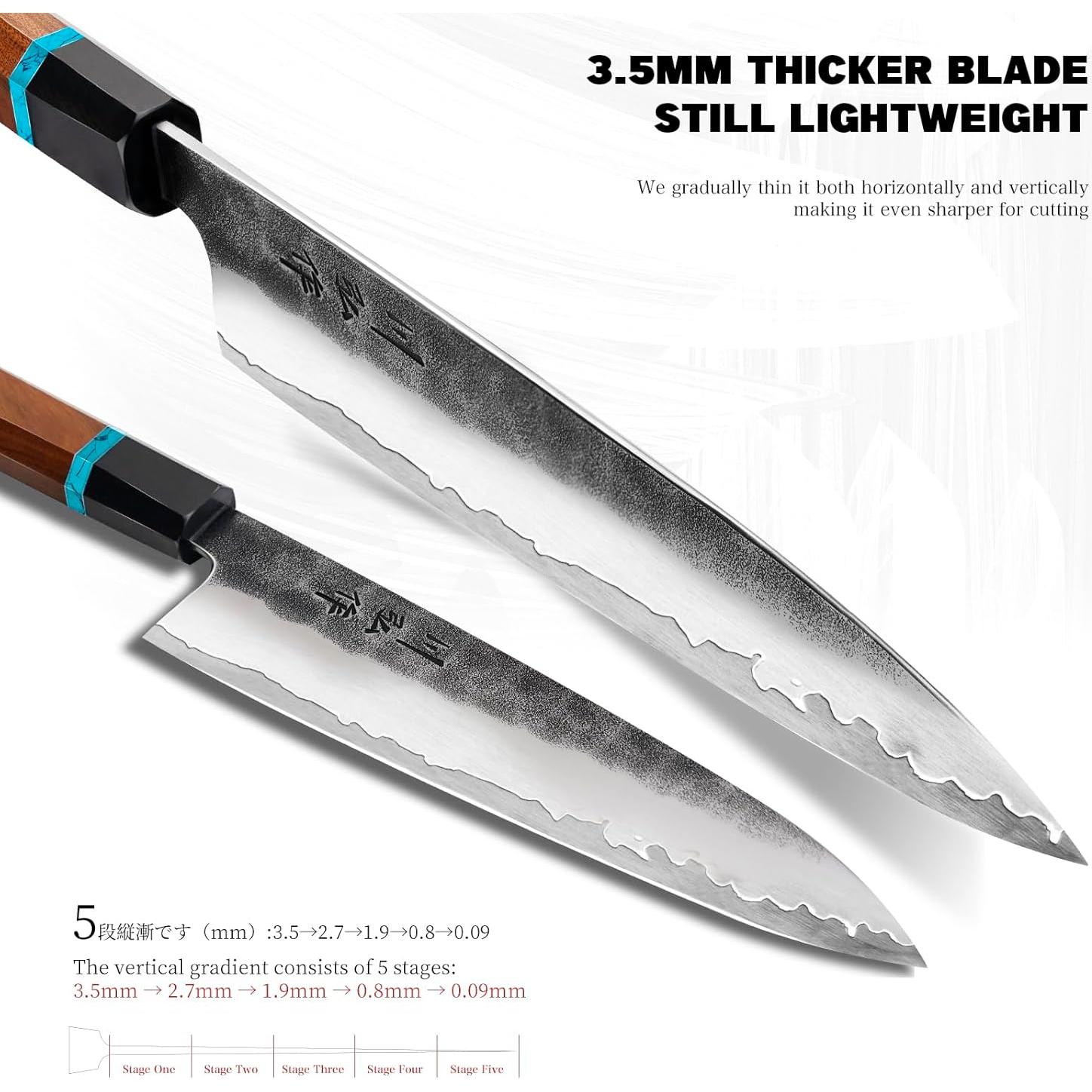 Cuchillo de Chef Japonés KAWAHIRO KH-6601 21cm Forjado VG10