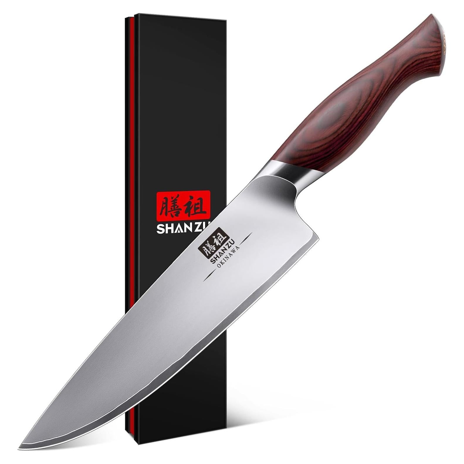Cuchillo de Chef SHAN ZU 20.32 cm Acero Inoxidable Japonés