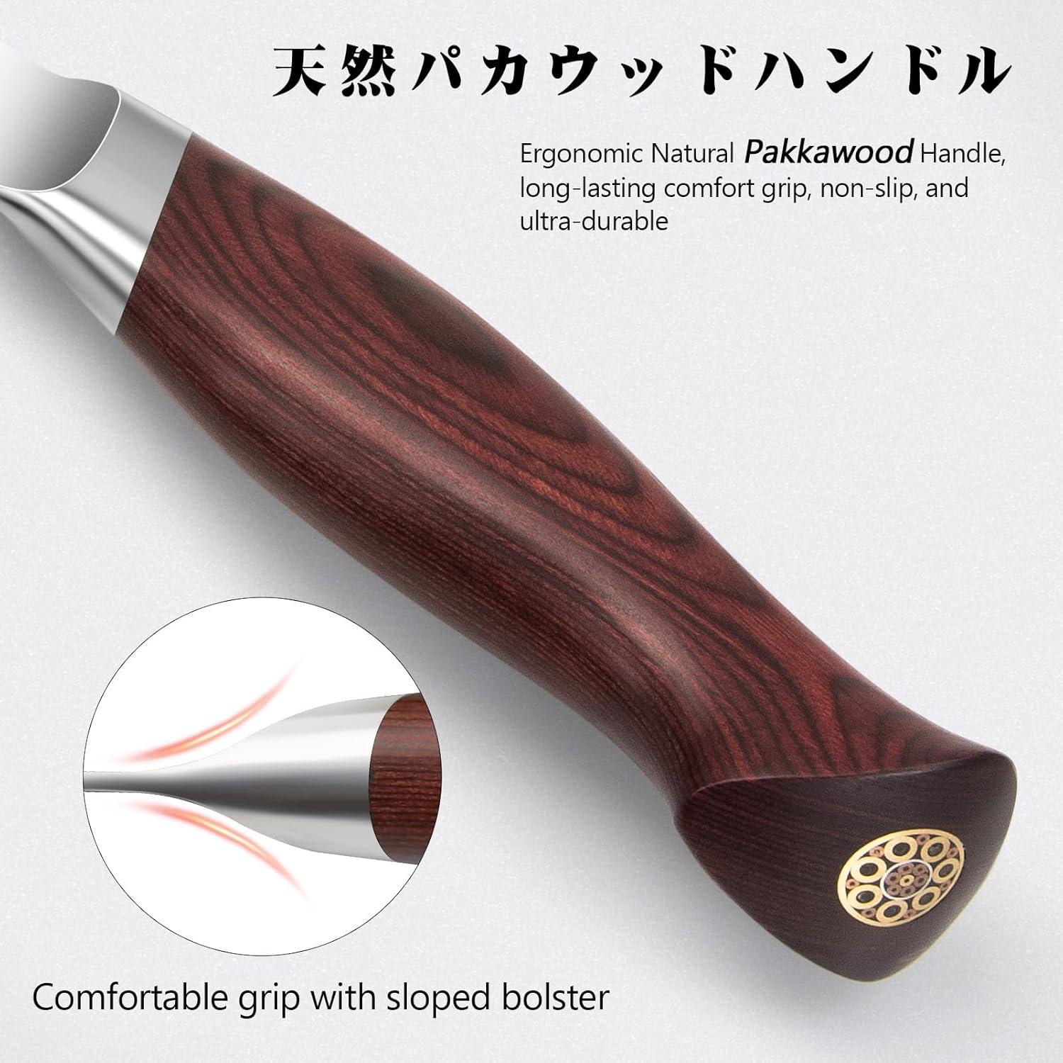 Cuchillo de Chef SHAN ZU 20.32 cm Acero Inoxidable Japonés