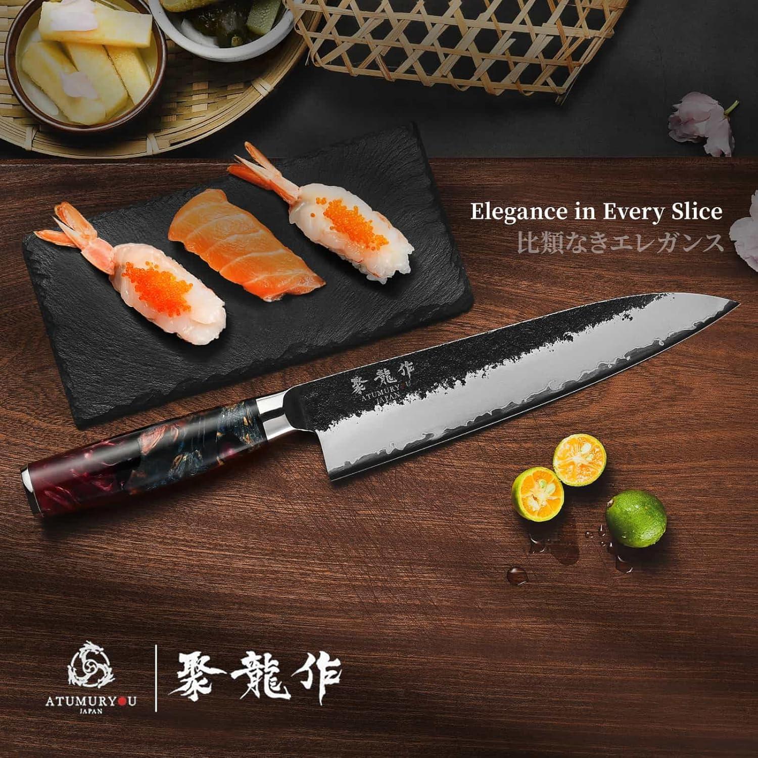 Cuchillo de Chef Japonés Atumuryou 21 cm Forjado a Mano