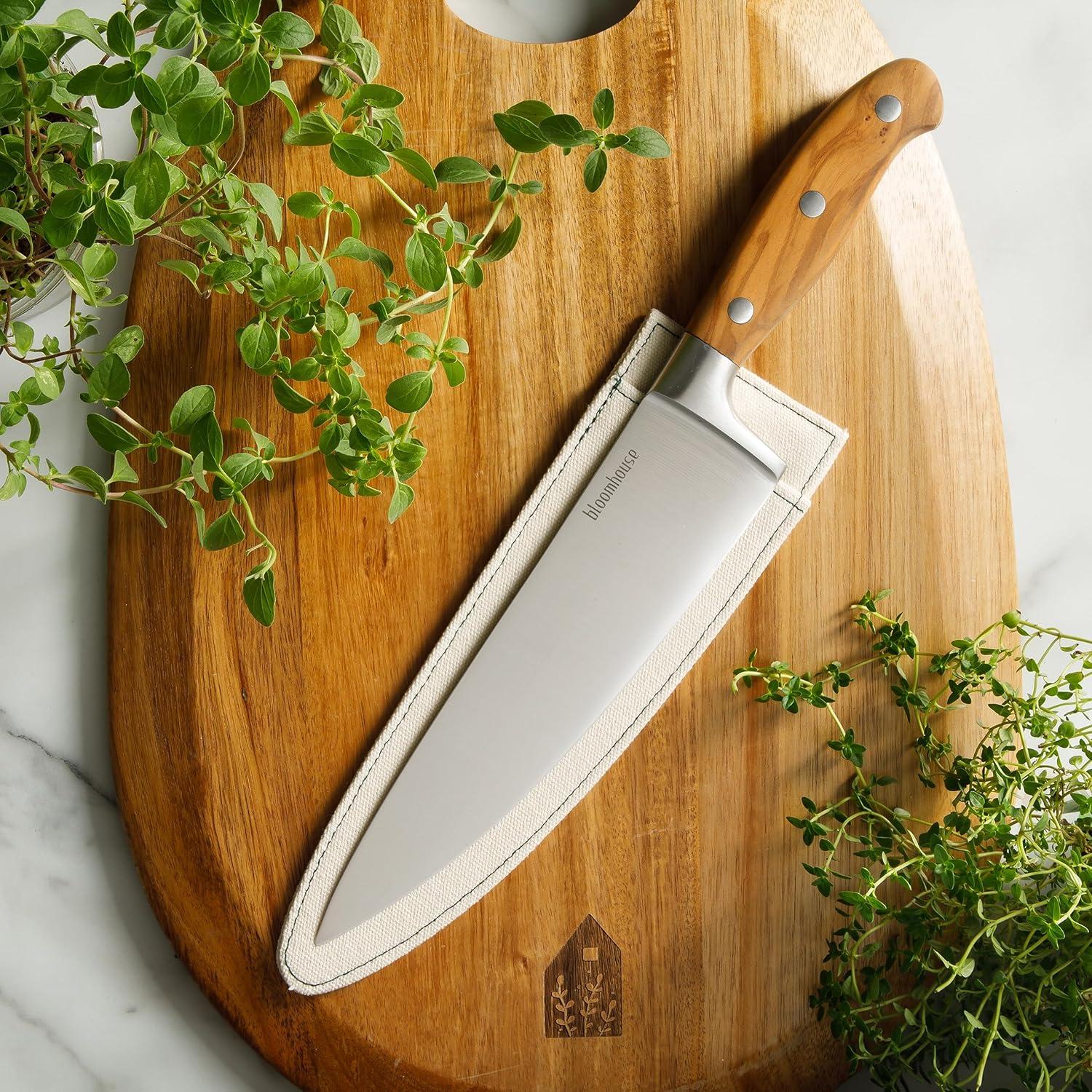 Cuchillo de Chef Bloomhouse 20.32 cm Acero Alemán Mango Madera