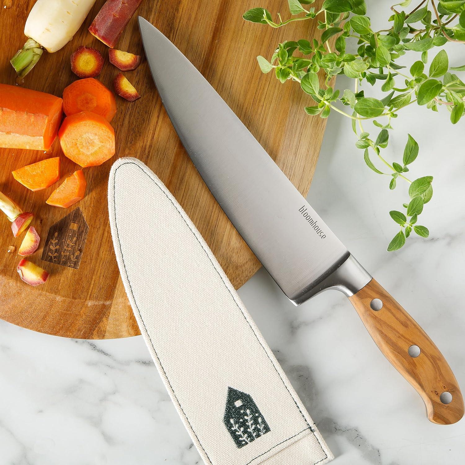 Cuchillo de Chef Bloomhouse 20.32 cm Acero Alemán Mango Madera
