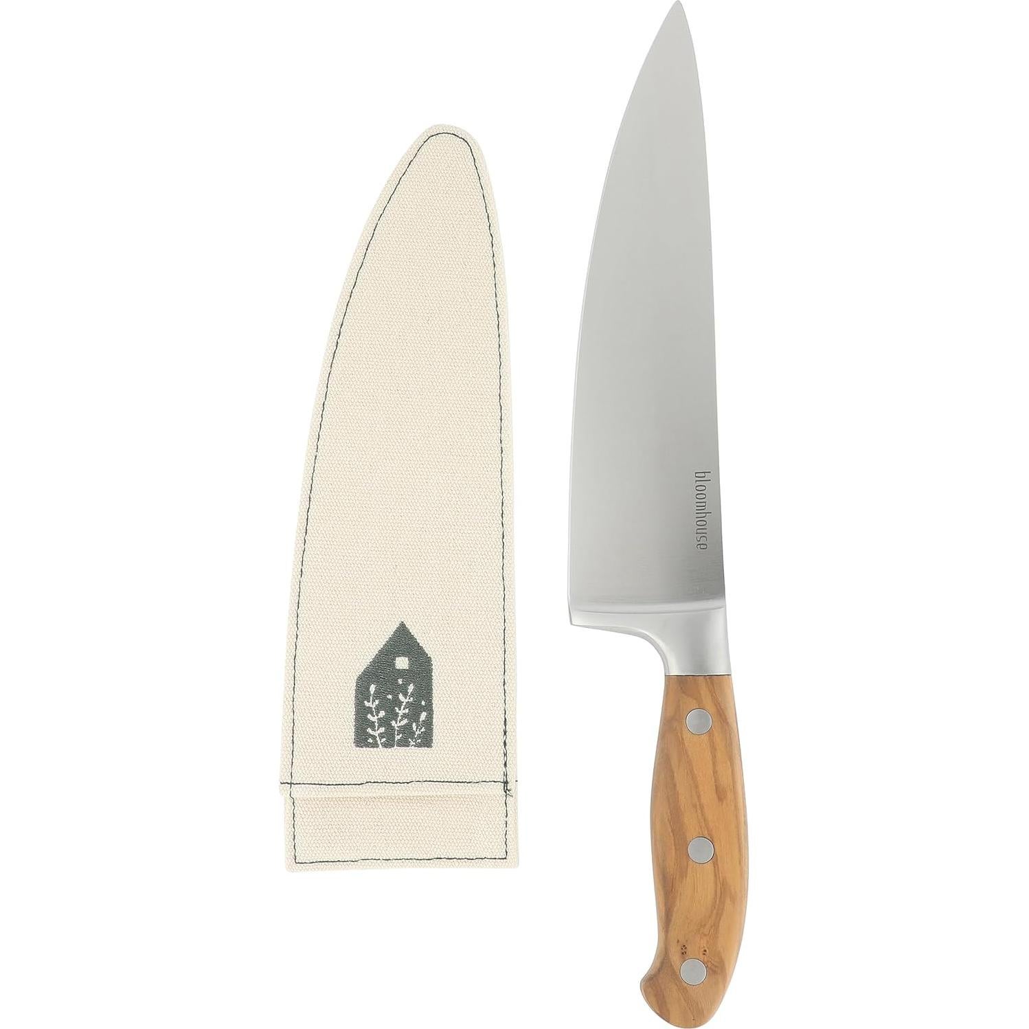 Cuchillo de Chef Bloomhouse 20.32 cm Acero Alemán Mango Madera